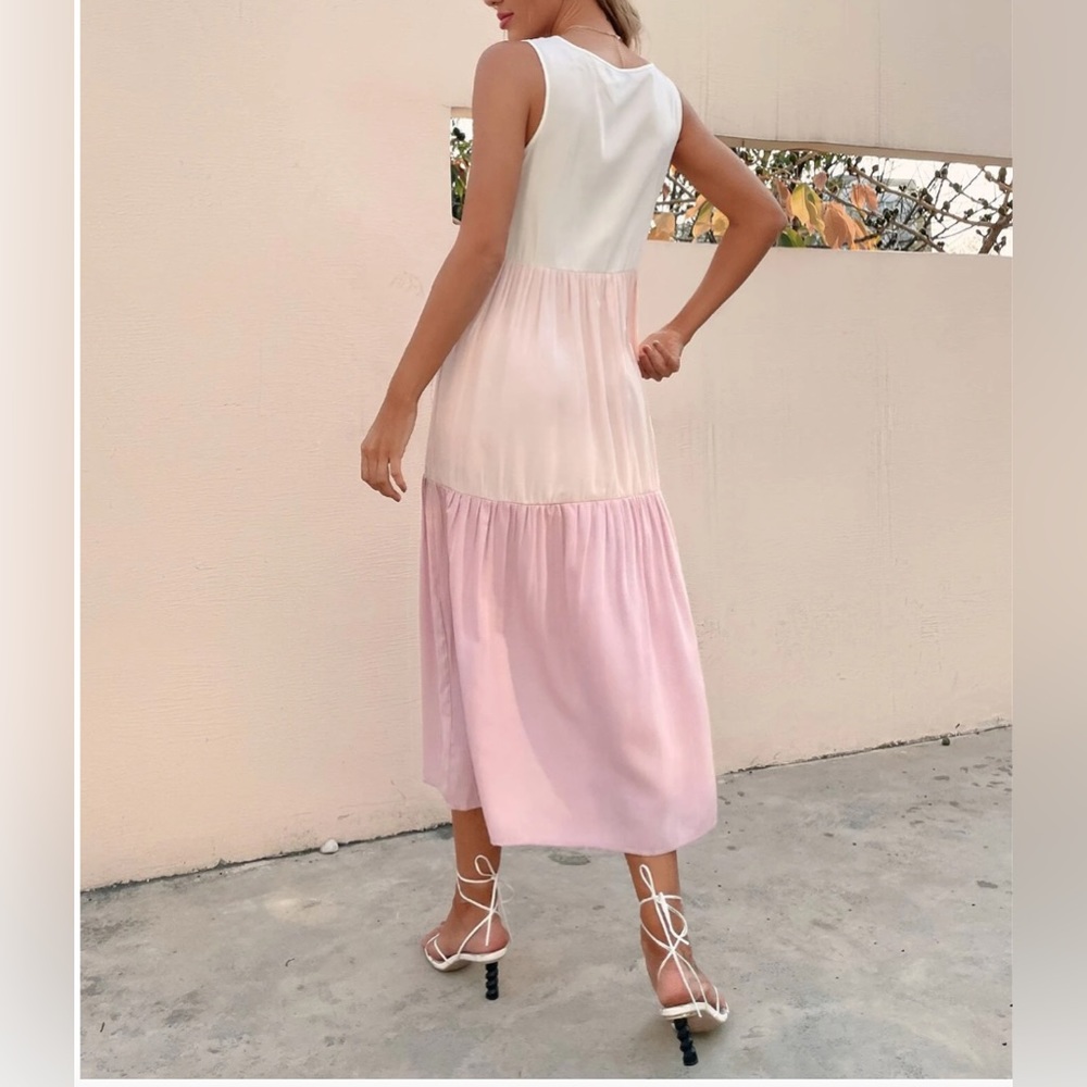 Boho Color Block Smock Dress - Picture 2 of 6